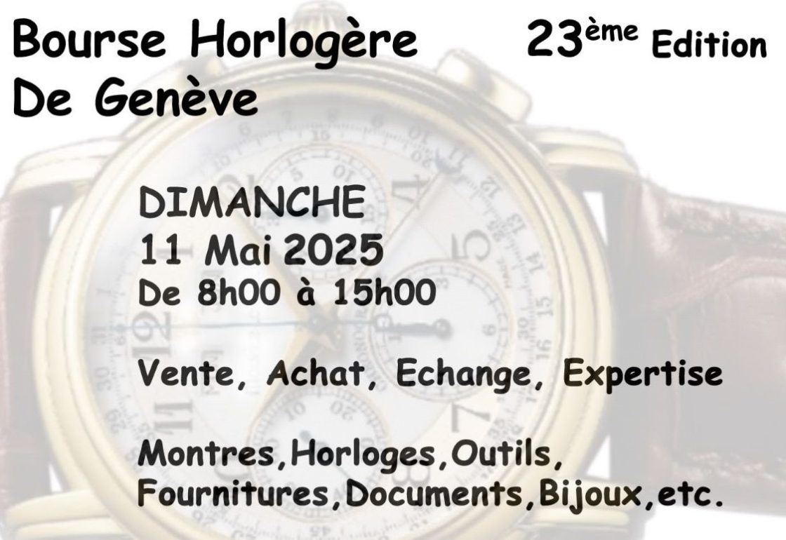 C’est la 23ème édition de la bourse, achat, vente, échange, expertise entre amateurs de montres vintages.